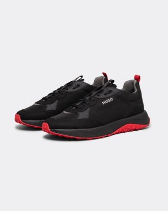 HUGO BOSS Mens Hugo Kane Runner Trainers in Black