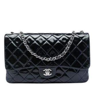 Chanel unisex, Pre-owned, Blauw, Maat: ONE Size Leer