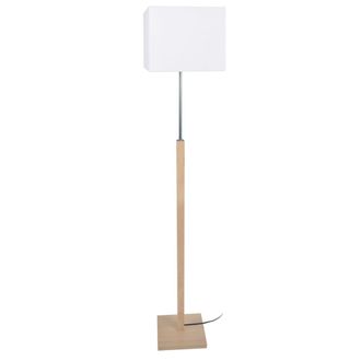 Tosel Lamp&aacute;ra de pie madera,metal Alt.156cm natural ;Pantalla: crudo