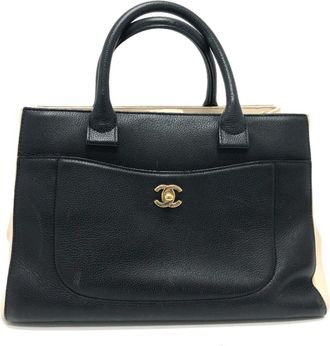 Chanel Leather Handbag Shoulder Bag Tote Bag (Pre-Owned)