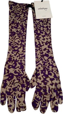 ottod'Ame Abstract Gloves In Viola