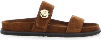Tory Burch Romy Sandal - Dames - Sandalen - Bruin - 36 EU - Schoenen