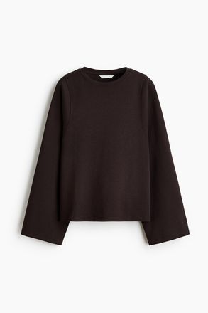 H&M Oversized Interlockshirt - Dunkelbraun