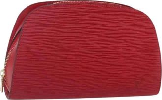 Louis Vuitton Pre-owned Clutches, female, Red, Size: ONE SIZE Pre-owned Leather Pouch
