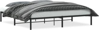 vidaXL Metal Bed Frame without Mattress Black 200x200cm vidaXL