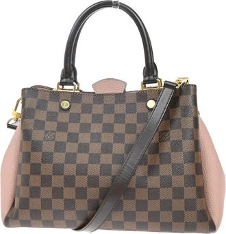 Louis Vuitton Brittany Handbag Damier Brown Canvas Handbag (Pre-Owned)