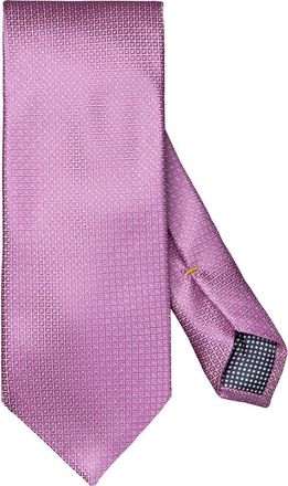 Eton Micro Geo Silk Jacquard Tie in Medium Pink at Nordstrom