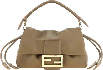 Fendi Beige Baguette Soft Piccola Small Shoulder Bag