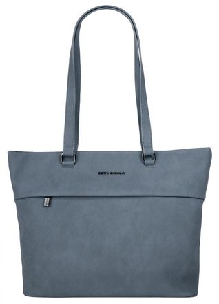 Betty Barclay Shopper BETTY BARCLAY, Damen, Gr. B/H/T: 30cm x 30cm x 8cm onesize, blau (hellblau), Polyurethan (PU), unifarben, Taschen Shopper