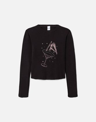 Re/Done 90S Baby Long Sleeve Tee In Bottoms Up