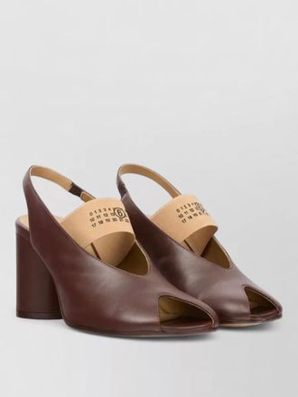 Maison Margiela slingback peep toe block heel pumps