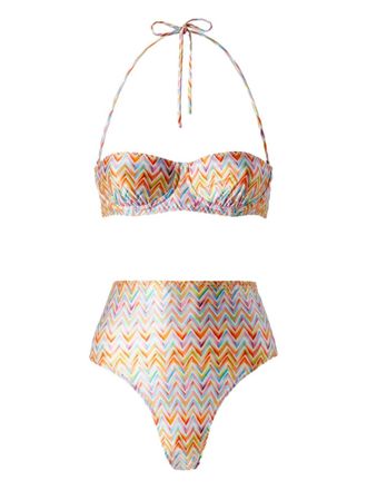 Missoni zigzag-pattern bikini - women - Polyamide/Elastane/Polyamide/Elastane - 42 - Neutrals