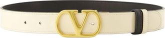Valentino Garavani VLogo Signature Reversible Riem 30 mm - Dames - Riemen - Wit - 75 CM - Leer - Accessoires