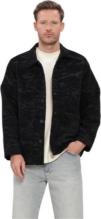 Woodbird Jassen, Heren, Zwart, S, Polyester, WBBlade Chenille Jacket
