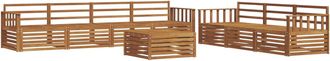 vidaXL Conjunto De Sof&aacute;s De Exterior 8 Uds. Natural Vidaxl