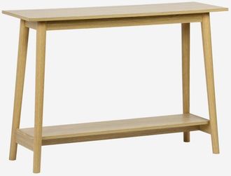 Sweeek Consola escandinava con acabado de color nogal, 110cm