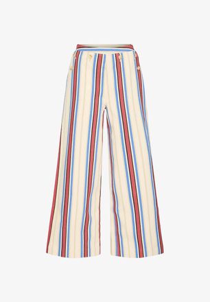 Ichi Womens Fania Jeans In Blue/red/cream
