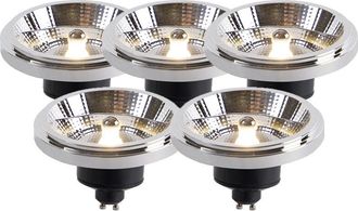 LUEDD Luedd - Set di 5 lampadine led GU10 AR111 11W 820lm 3000K