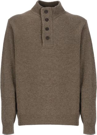 Barbour Bruine wollen trui met hoge hals - Heren - Coltruien - Bruin - L - Wol - Truien & Vesten