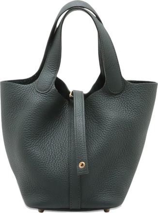 Herm&egrave;s 2025 Clemence Picotin Lock 18 handbag - Groen