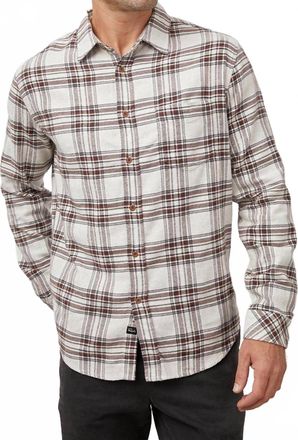 Rails Sussex Shirt In Oat Grey/brick