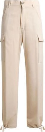 Etro Cargobroek met trekkoord - Dames - Straight fit broeken - Beige - XS - Broeken