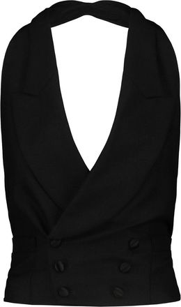 Maison Margiela Halterneck Sleeveless Double-breasted Waistcoat