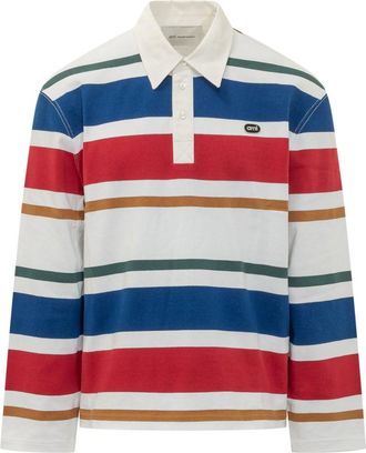 Ami Multicolor Stripes Shirt Collar Polo