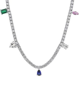 Rina Limor Silver 19.53 ct. tw. Lab-Grown Gemstone Necklace