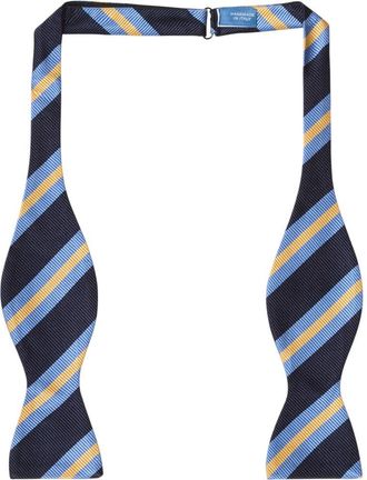 Robert Talbott Bond Self-Tie Signature Repp Silk Bowtie in Navy Multi at Nordstrom