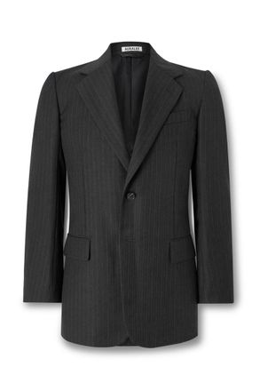 Auralee Pinstriped Wool Suit Jacket