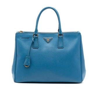 Prada Pre-owned Prada Large Saffiano Lux Galleria Double Zip Tote Ladies 1BJ6DWTH06A8UORV