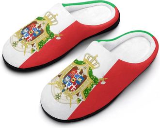 Generic Italian Italy Coat of Arms Flag Funny Womens Cotton Slippers Shoes Novelty Soft Non-Slip Sole Home Shoe
