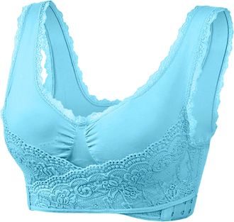Generic Kendally Bra, Front Criss Cross Bras Side Buckle Lace Sports Bras Wireless Hides Back Fat Bra with Removable Pad Plus Size Plus Size for Women Wireles