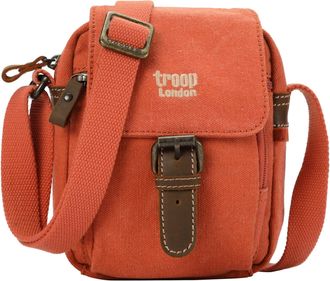 Troop London TRP0213 Classic Canvas Across Body Bag Orange