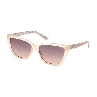 Guess Sunglasses, female, Beige, Size: 58 MM Cat-Eye Sunglasses