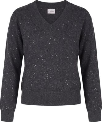 Emme Di Marella Jersey de punto con cuello en V Emmfertile - Knitwear - Mujer - Gris - XL