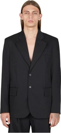 Diomene Suits - Heren - Business blazers - Zwart - L - Wol - Kostuums