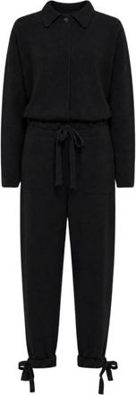 Laneus Gebreide Jumpsuit - Dames - Jumpsuits - Zwart - S - Wol - Jumpsuits & Playsuits