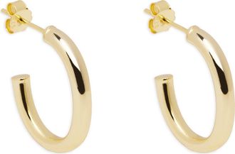 Argento Vivo Post Back Sterling Silver Hoop Earrings in Gold at Nordstrom