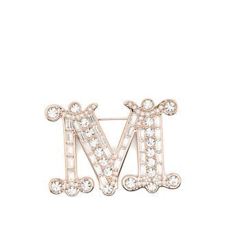 Max Mara Bath2 Crystal-embellished M Brooch