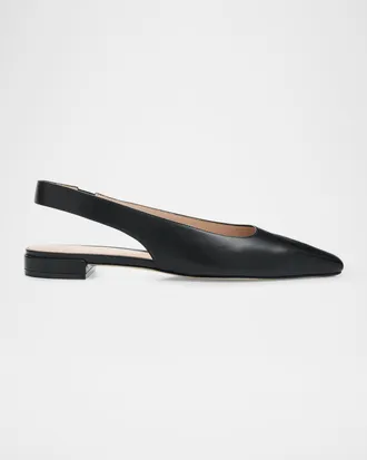 Stuart Weitzman Stassi Leather Slingback Flats