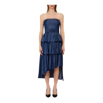 Liu Jo Midi Dresses, female, Blue, Size: S Dress