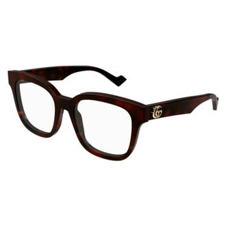 Gucci Vierkant Optisch Montuur - unisex - Brillen - Bruin - 52 MM - Accessoires