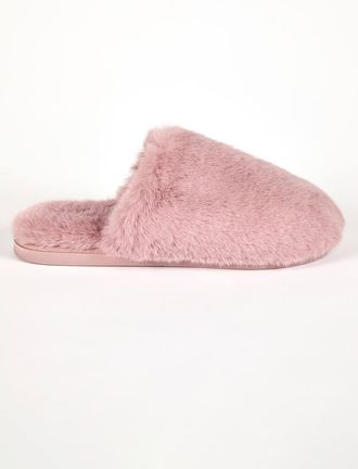 Roman Faux Fur Mule Slipper