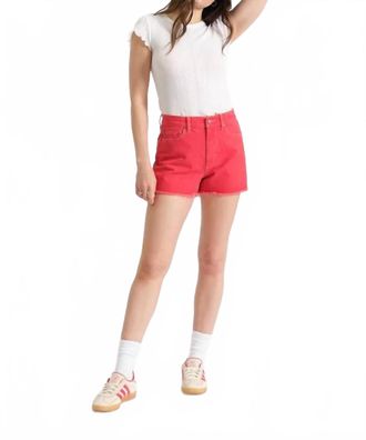 Daze Troublemaker High Rise Shorts In Chili Pepper