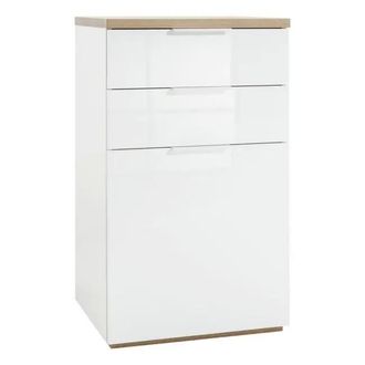 Decorspace Madia Mundi Blanca Con 1 Puerta Y 2 Cajones 60x50x102