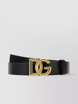 Dolce & Gabbana leather logo buckle belt