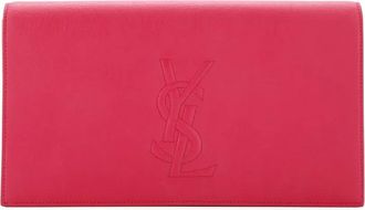Saint Laurent Belle de Jour grote leren clutch - Roze