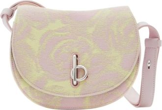 Burberry Wollen Mix Leren Crossbodytas - Dames - Schoudertassen - Veelkleurig - ONE Size - Wol - Tassen
